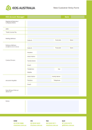 EOS New Customer Application Form